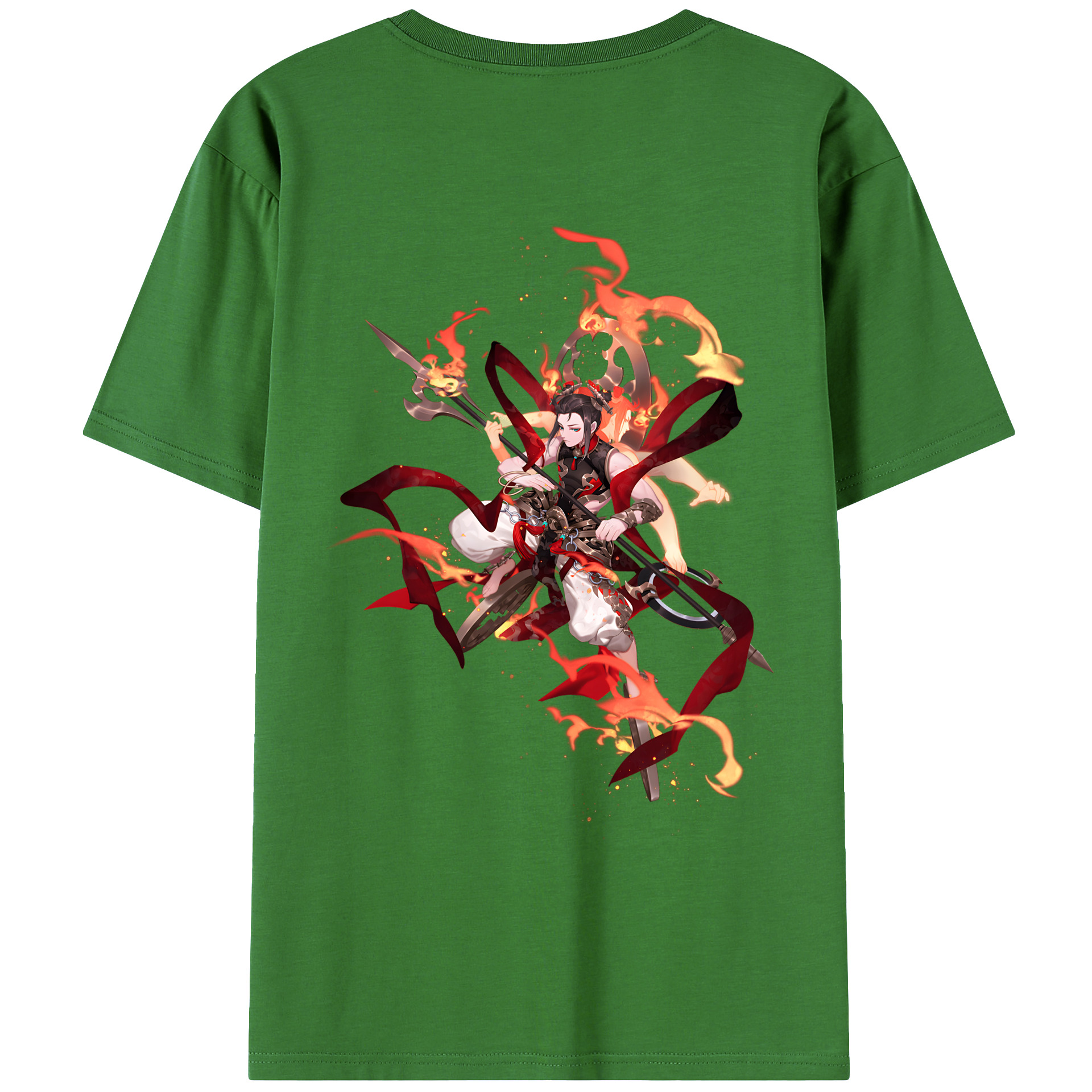 （画像用） Ne Zha 2 ナタ 魔童の大暴れ レディース半袖Tシャツ(バックプリント)